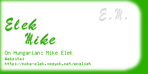 elek mike business card